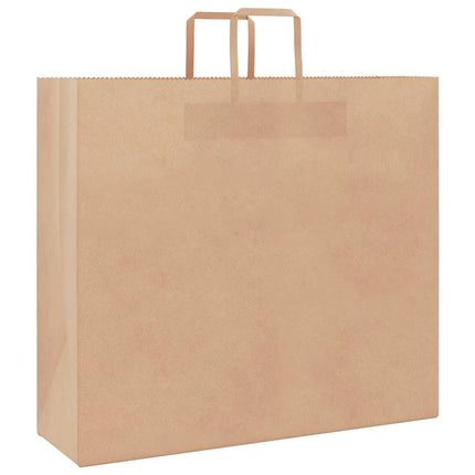 Sacchetti di Carta Kraft 250 pz con Manici Marrone 54x15x49 cm