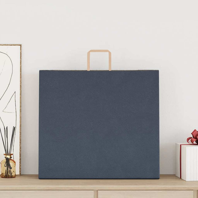 Sacchetti di Carta Kraft 50 pz con Manici Blu 54x15x49 cm