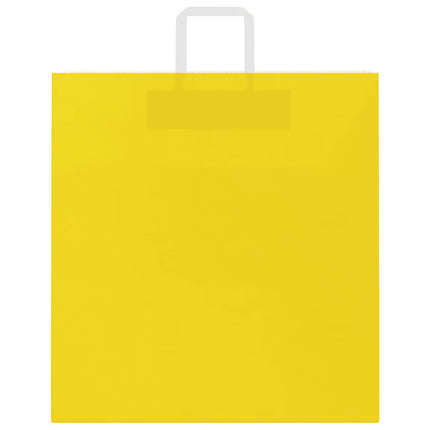 Sacchetti di Carta Kraft 50 pz con Manici Gialli 45x17x48 cm