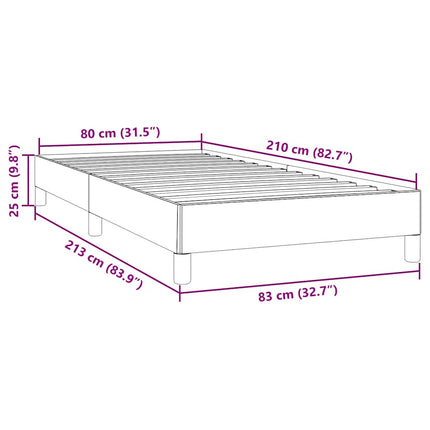 Giroletto a Molle senza Materasso Verde Scuro 80x210 cm Velluto