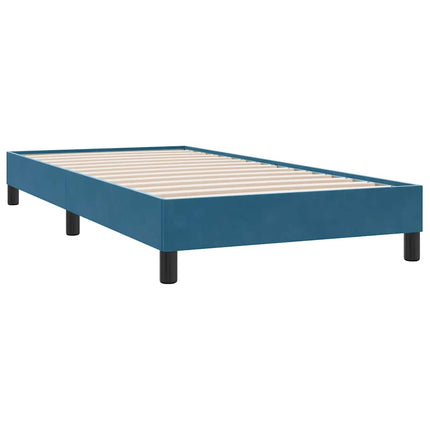 Giroletto a Molle senza Materasso Blu Scuro 80x210 cm Velluto