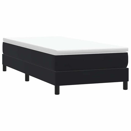 Giroletto a Molle senza Materasso Nero 90x210 cm in Velluto