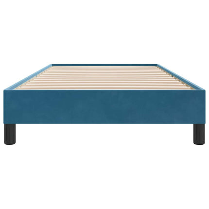 Giroletto a Molle senza Materasso Blu Scuro 90x210 cm Velluto