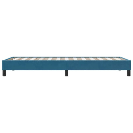 Giroletto a Molle senza Materasso Blu Scuro 90x210 cm Velluto
