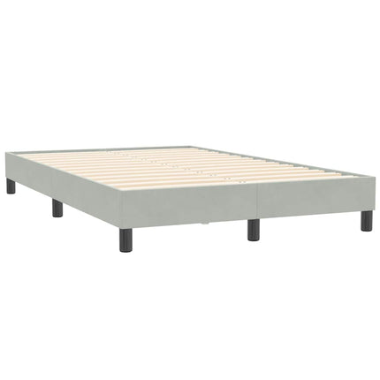 Giroletto Molle senza Materasso Grigio Chiaro 120x210cm Velluto