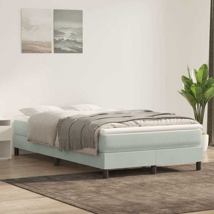 Giroletto Molle senza Materasso Grigio Chiaro 120x210cm Velluto