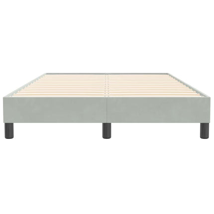 Giroletto Molle senza Materasso Grigio Chiaro 120x210cm Velluto