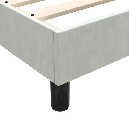 Giroletto Molle senza Materasso Grigio Chiaro 120x210cm Velluto