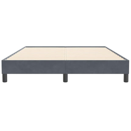 Giroletto Molle senza Materasso Grigio Scuro 140x210 cm Velluto