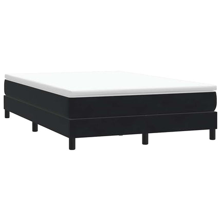 Giroletto a Molle senza Materasso Nero 140x210 cm in Velluto