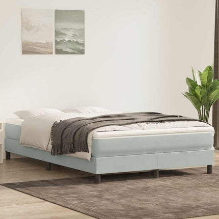 Giroletto Molle senza Materasso Grigio Chiaro 160x210cm Velluto