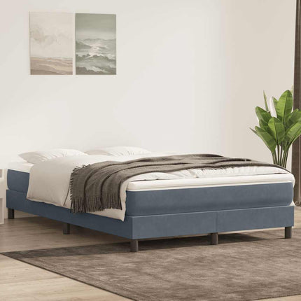 Giroletto Molle senza Materasso Grigio Scuro 160x210 cm Velluto