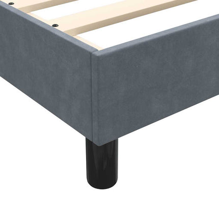 Giroletto Molle senza Materasso Grigio Scuro 160x210 cm Velluto