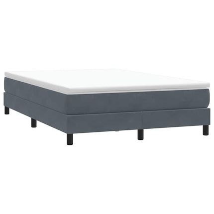 Giroletto Molle senza Materasso Grigio Scuro 160x210 cm Velluto
