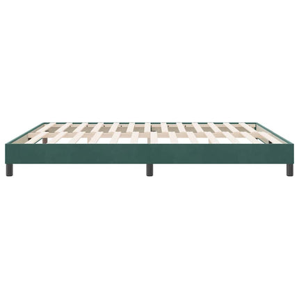Giroletto a Molle senza Materasso Verde Scuro 180x210cm Velluto