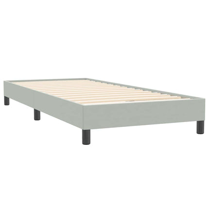 Letto a Molle senza Materasso Grigio Chiaro 80x220 cm Velluto