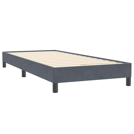 Letto a Molle senza Materasso Grigio Scuro 90x220 cm Velluto