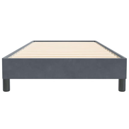 Letto a Molle senza Materasso Grigio Scuro 90x220 cm Velluto