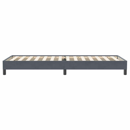 Letto a Molle senza Materasso Grigio Scuro 90x220 cm Velluto