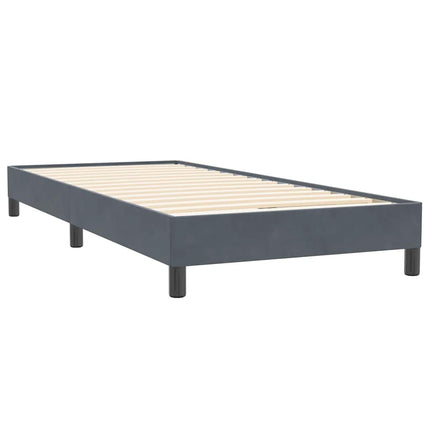Letto a Molle senza Materasso Grigio Scuro 90x220 cm Velluto