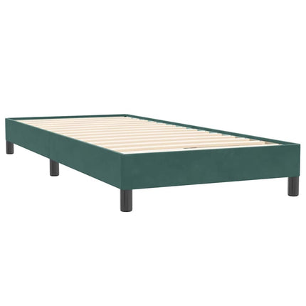 Letto a Molle senza Materasso Verde Scuro 90x220 cm Velluto
