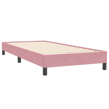 Letto a Molle senza Materasso Rosa 90x220 cm Velluto