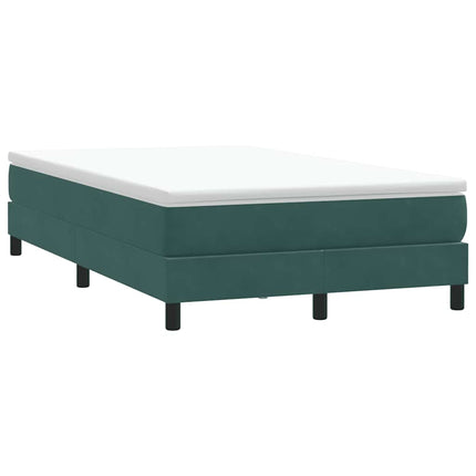 Letto a Molle senza Materasso Verde Scuro 120x220 cm Velluto