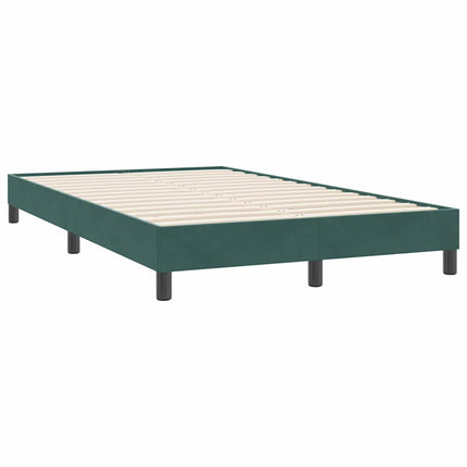 Letto a Molle senza Materasso Verde Scuro 120x220 cm Velluto