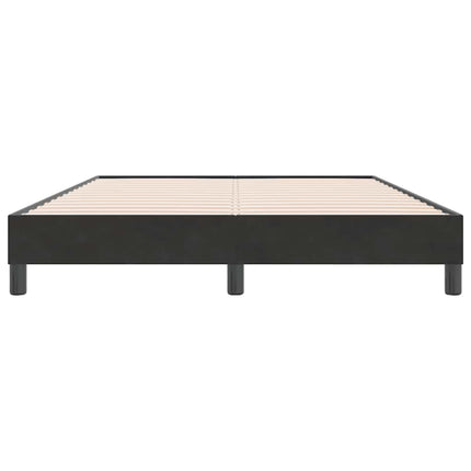 Letto a Molle senza Materasso Nero 140x220 cm in Velluto