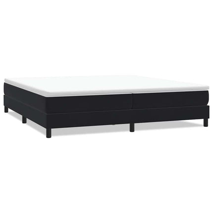 Letto a Molle senza Materasso Nero 200x220 cm in Velluto