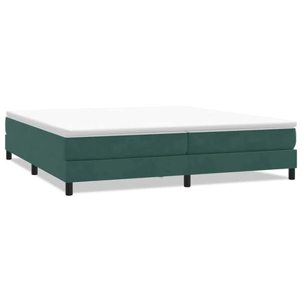 Letto a Molle senza Materasso Verde Scuro 200x220 cm Velluto
