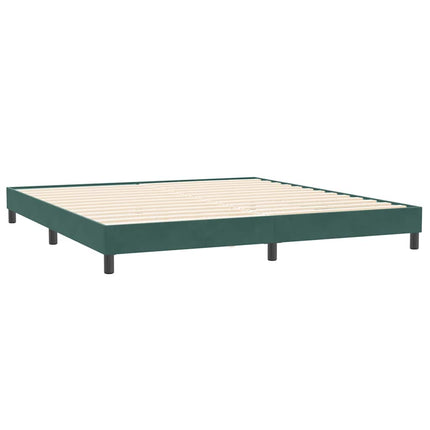Letto a Molle senza Materasso Verde Scuro 200x220 cm Velluto