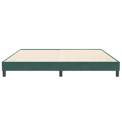 Letto a Molle senza Materasso Verde Scuro 200x220 cm Velluto