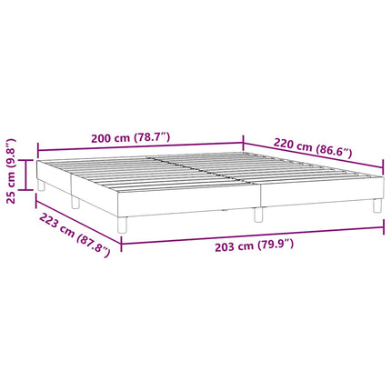 Letto a Molle senza Materasso Verde Scuro 200x220 cm Velluto