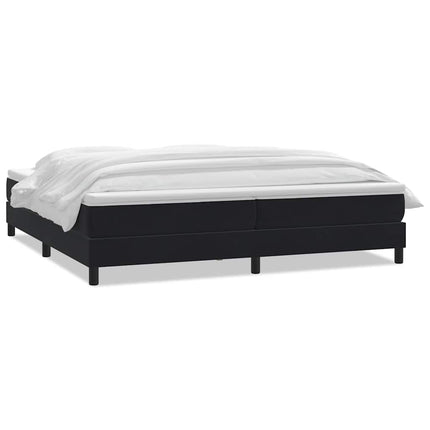 Giroletto a Molle con Materasso Nero 180x220 cm in Velluto