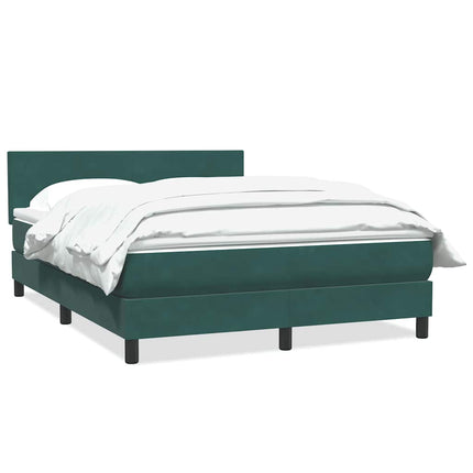 Giroletto a Molle con Materasso Verde Scuro 140x210 cm Velluto