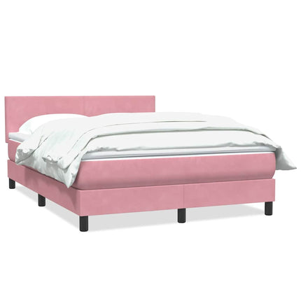 Giroletto a Molle con Materasso Rosa 140x210 cm in Velluto