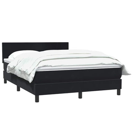 Giroletto a Molle con Materasso Nero 160x210 cm in Velluto
