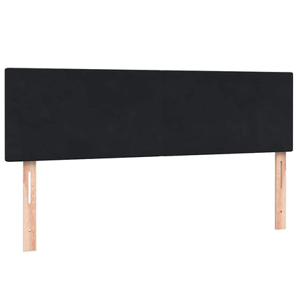 Giroletto a Molle con Materasso Nero 140x220 cm in Velluto