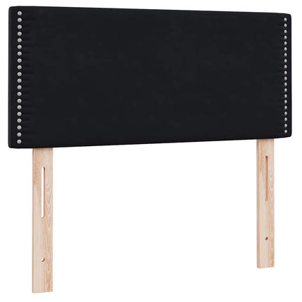 Giroletto a Molle con Materasso Nero 80x210 cm Velluto