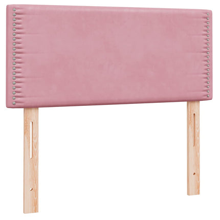 Giroletto a Molle con Materasso Rosa 100x220 cm in Velluto