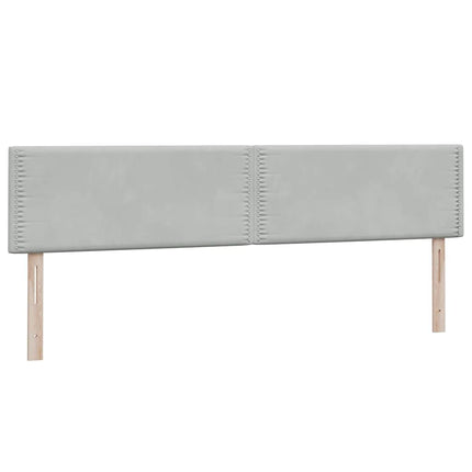 Giroletto a Molle con Materasso Grigio Chiaro 180x220cm Velluto
