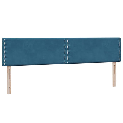 Giroletto a Molle con Materasso Blu Scuro 180x220 cm Velluto