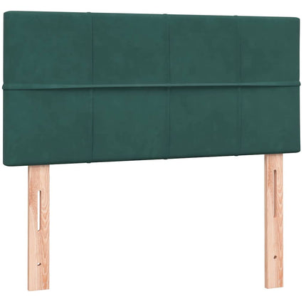 Giroletto a Molle con Materasso Verde Scuro 100x210 cm Velluto
