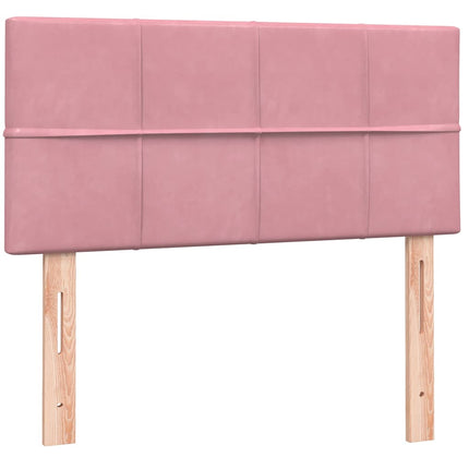 Giroletto a Molle con Materasso Rosa 100x210 cm in Velluto