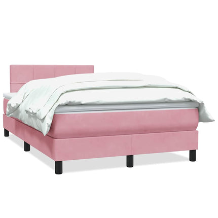 Giroletto a Molle con Materasso Rosa 120x210 cm in Velluto