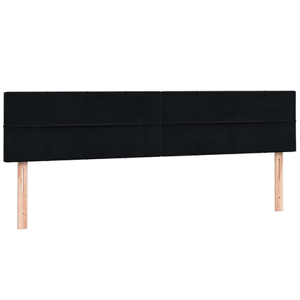 Giroletto a Molle con Materasso Nero 180x210 cm in Velluto