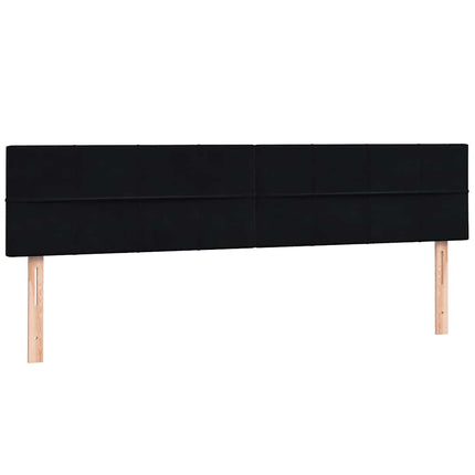 Giroletto a Molle con Materasso Nero 180x220 cm in Velluto