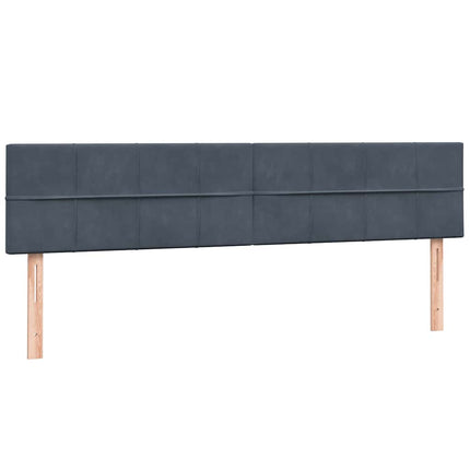 Giroletto a Molle con Materasso Grigio Scuro 200x220 cm Velluto