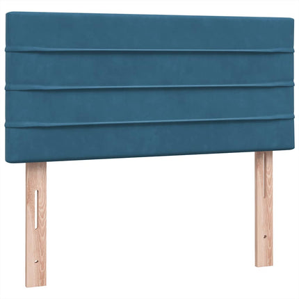 Giroletto a Molle con Materasso Blu Scuro 90x210 cm Velluto